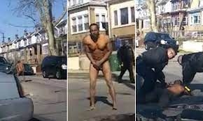 Police taser naked man attacking parked cars in Philadelphia | Daily Mail  Online