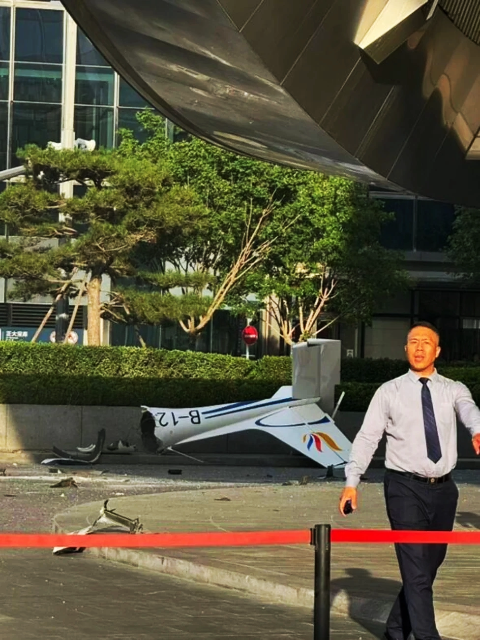 A single-engine Sunward SA-60L Aurora aircraft crashed into the108 story CITIC, China Zun, to...webp