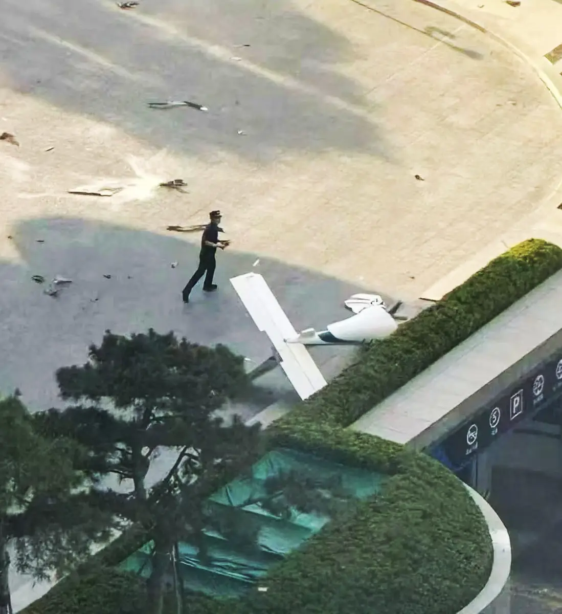 A single-engine Sunward SA-60L Aurora aircraft crashed into the108 story CITIC, China Zun, to...webp