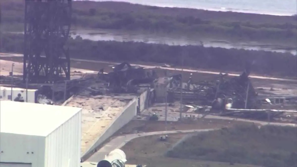Blue Origin rocket explosion Charred remains at Cape Canaveral May.webp