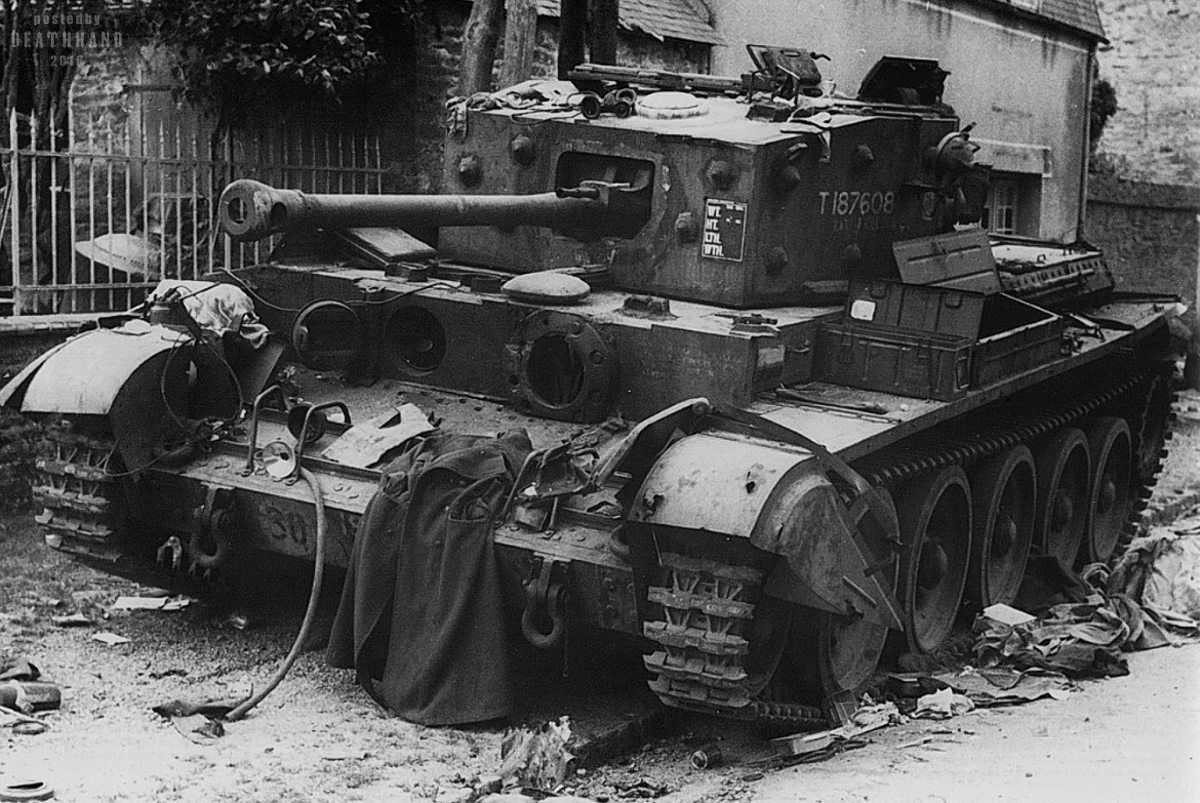British Cromwell VIII German tank Tiger SS Hauptsturmführer Michael Wittmann.jpg