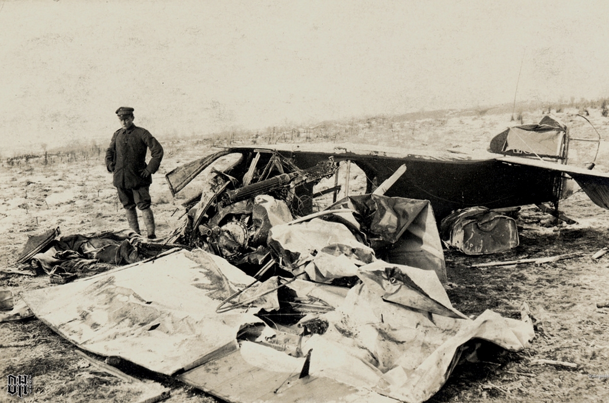 DH - 6 Dead Aviators of WW1 - RFC pilot and his Sopwith Pup, May 1918.jpg