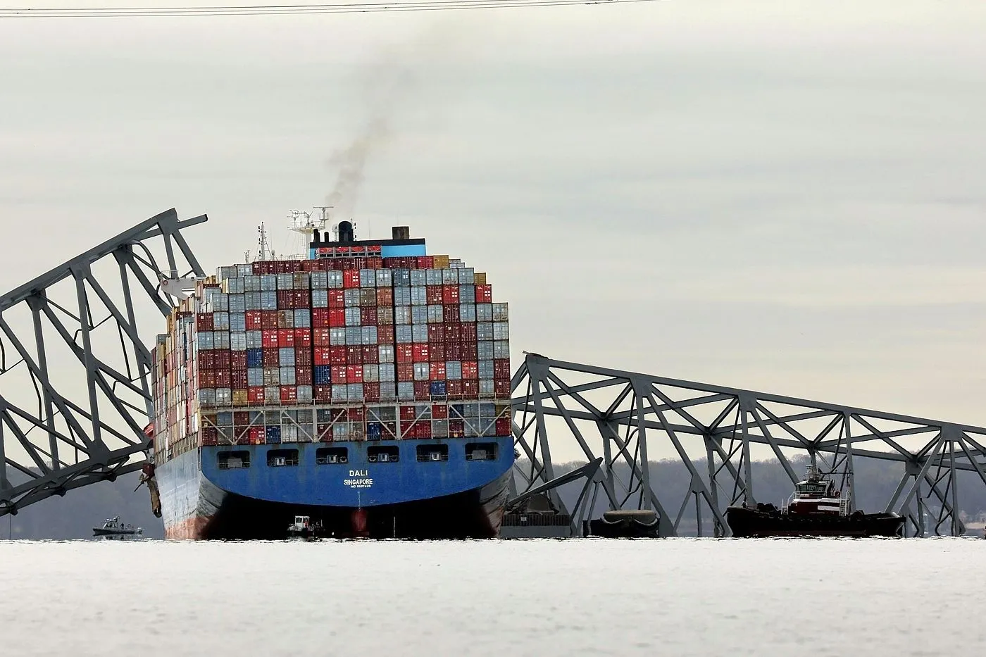 DH - Baltimores Key Bridge hit by cargo ship Dali collapses 11 - Baltimore, USA Mar 25 2024.webp