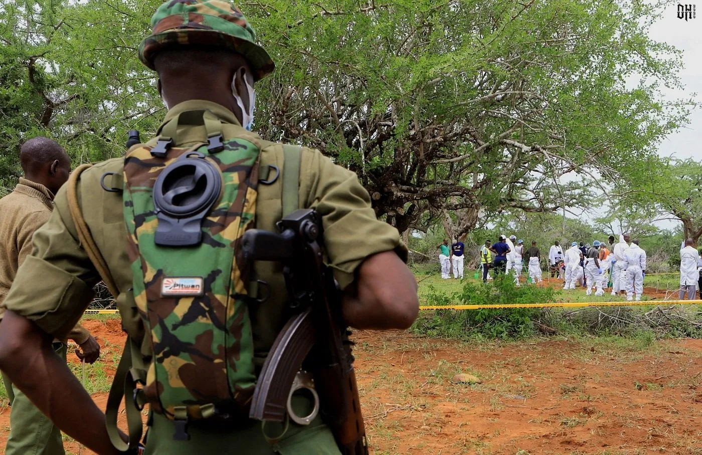 DH - Bodies exhumed on cult pastors property 1 - Shakahola - Kenya - Apr 2023.webp