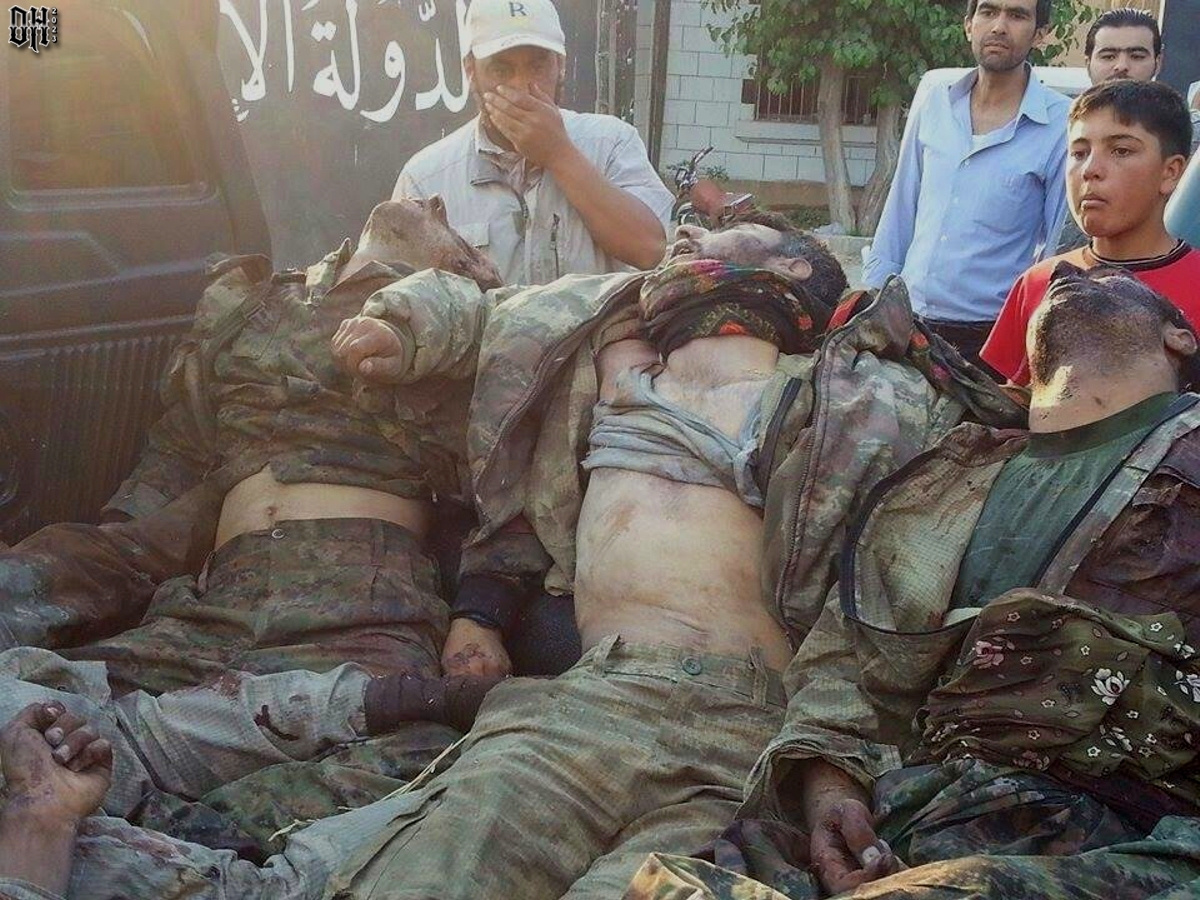 DH - Kurdish fighters killed attacking ISIS held village 11 - Ras-Al-Ain Syria 2014.jpg