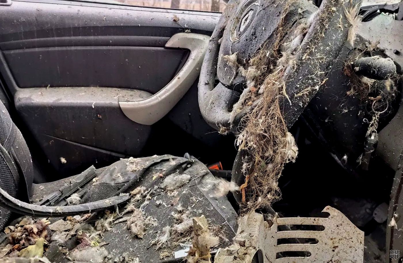 DH - Russians shoot woman dead in car with BMP fire 8 - near Bucha - Apr 2022.jpg