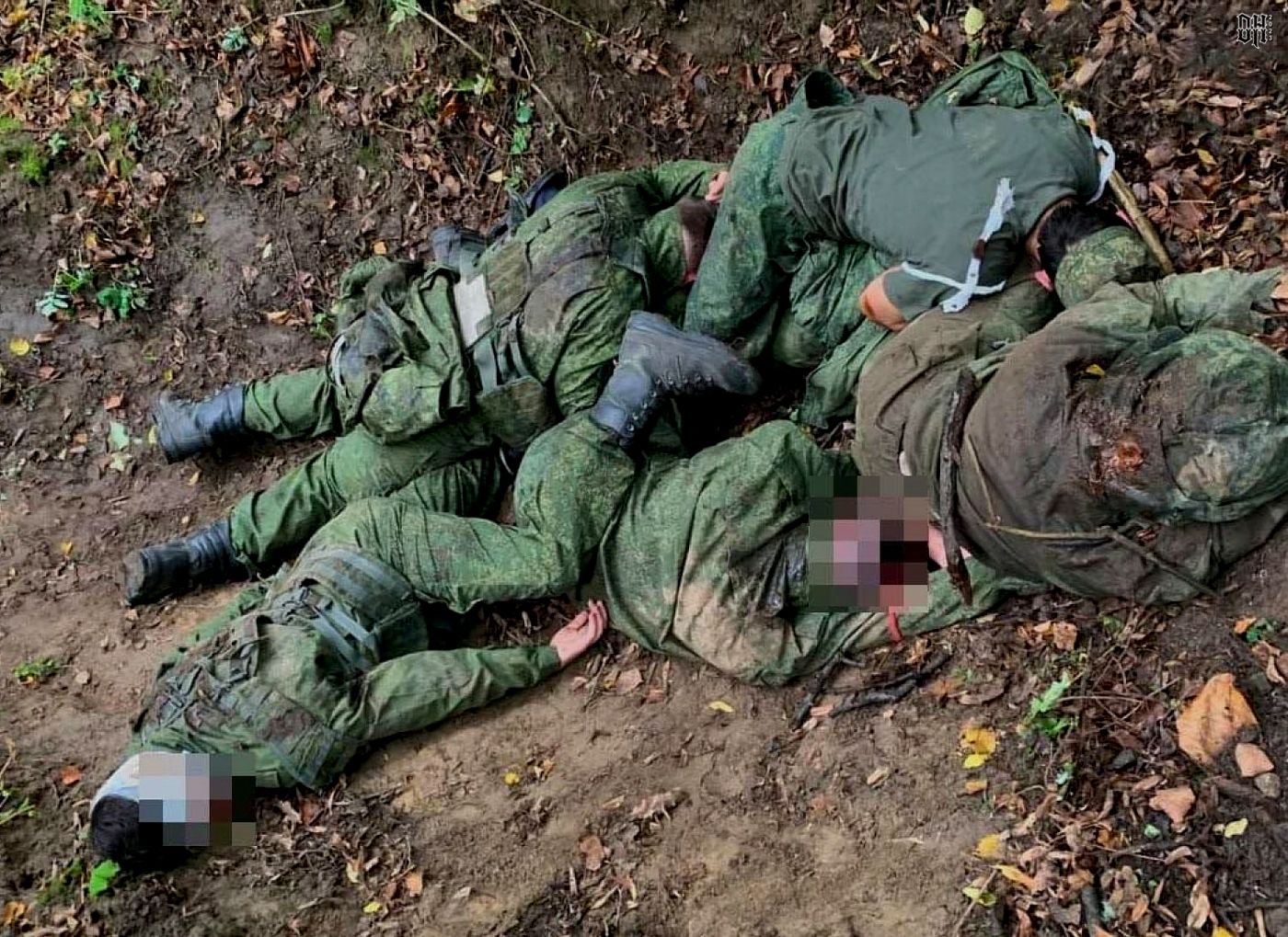 DH - Ukraine~Russia conflict - 1722 - KIA Russian soldiers dumped in pit by retreating forces ...jpg