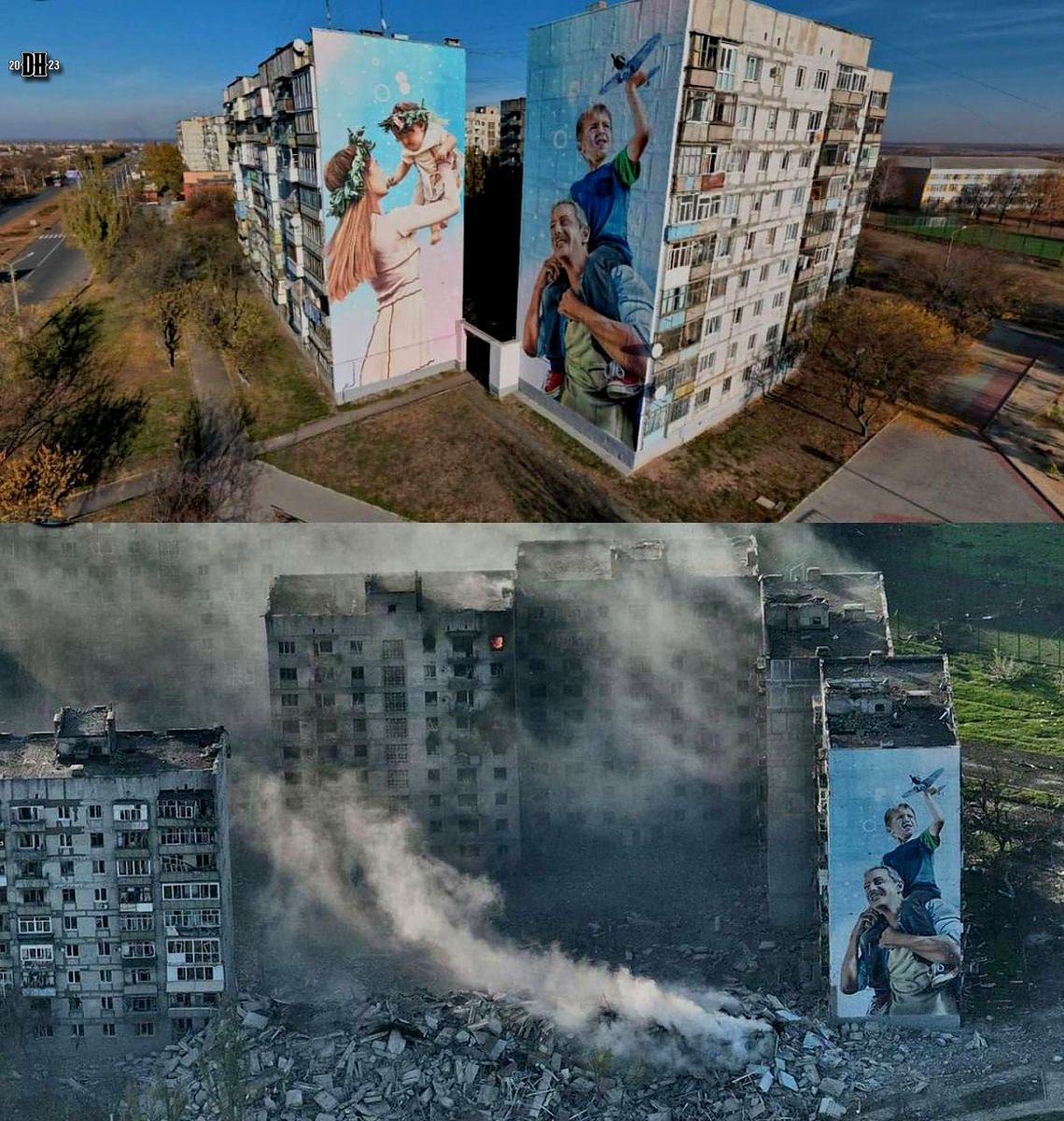 DH - Ukraine~Russia conflict - 1819 - Before-After - result of Russian shelling - south-west o...jpg