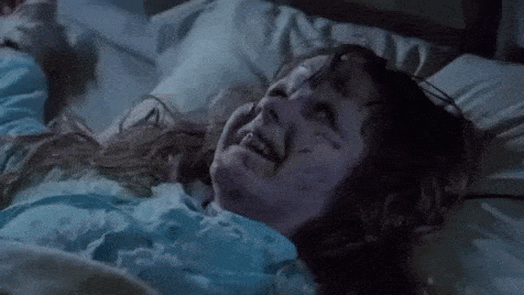 Exorcist Linda Blair Laughing Evil.gif