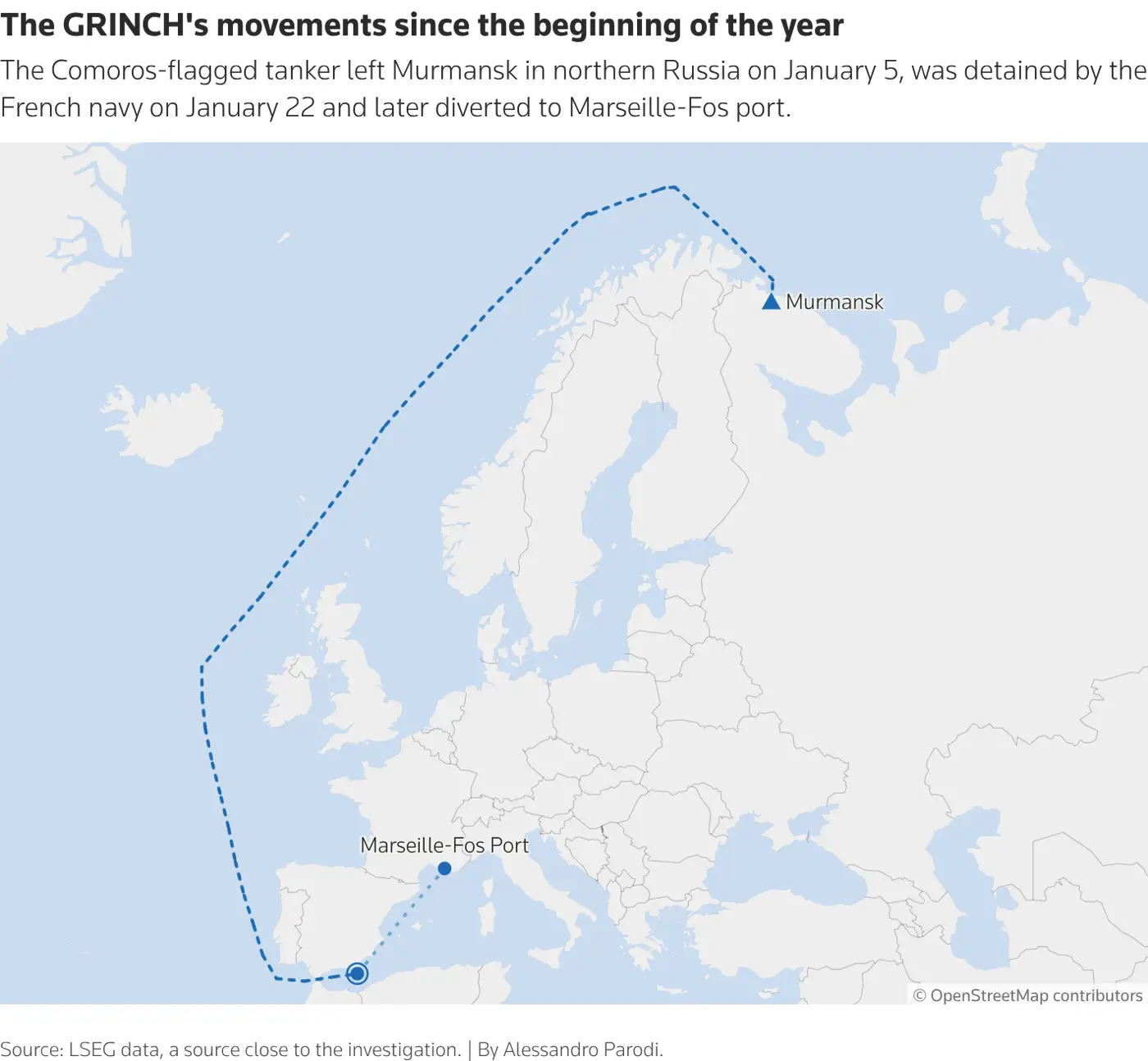 France Seizes Russian Shadow Fleet Tanker, Grinch, in Mediterranean 6 - Jan 22 2026.webp