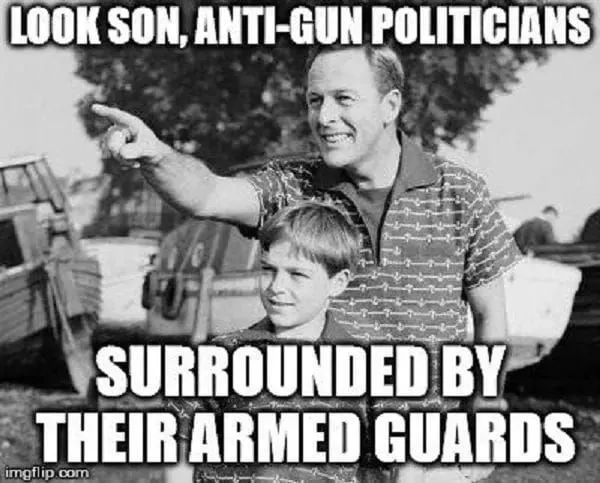 hypocrisy - guns politician protected.webp
