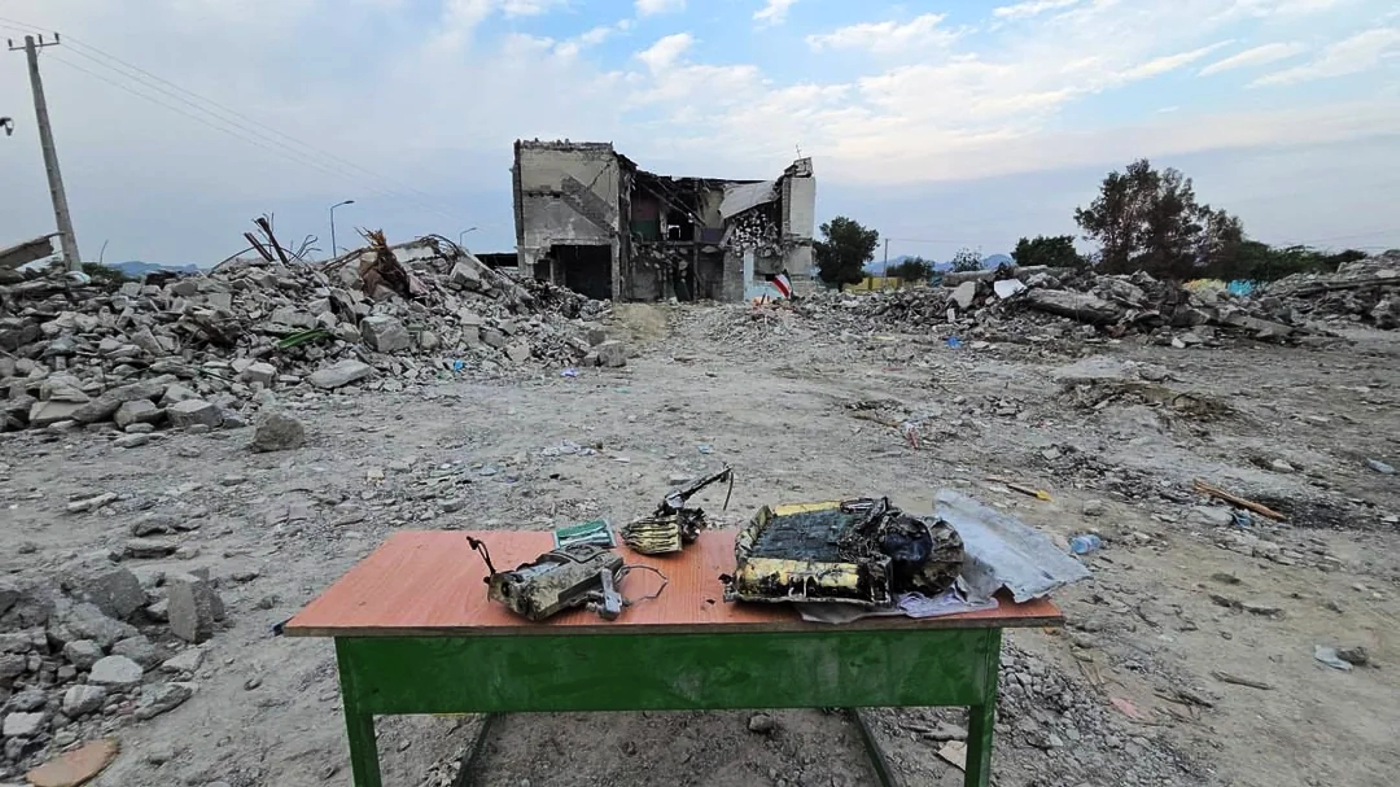 Images published by Iranian state media show remnants of a US Tomahawk missile at a girls’ sc...webp