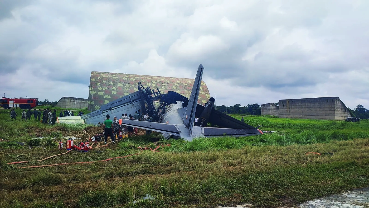 Indian Air Force AN-32 crash 4, June 14 2025.webp