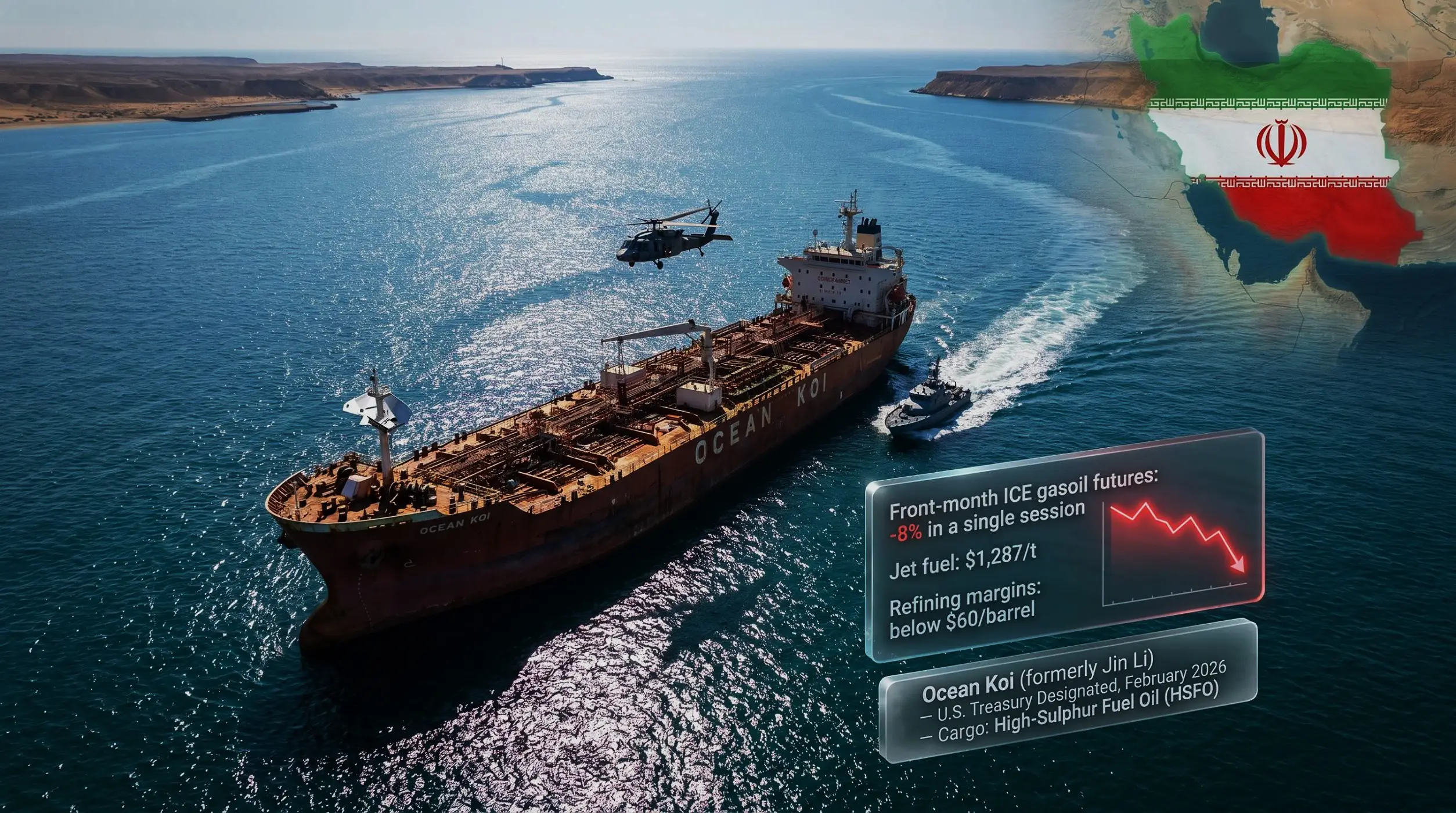 Iran seizes oil tanker Ocean Koi in Gulf of Oman 2, May 8 2026.webp