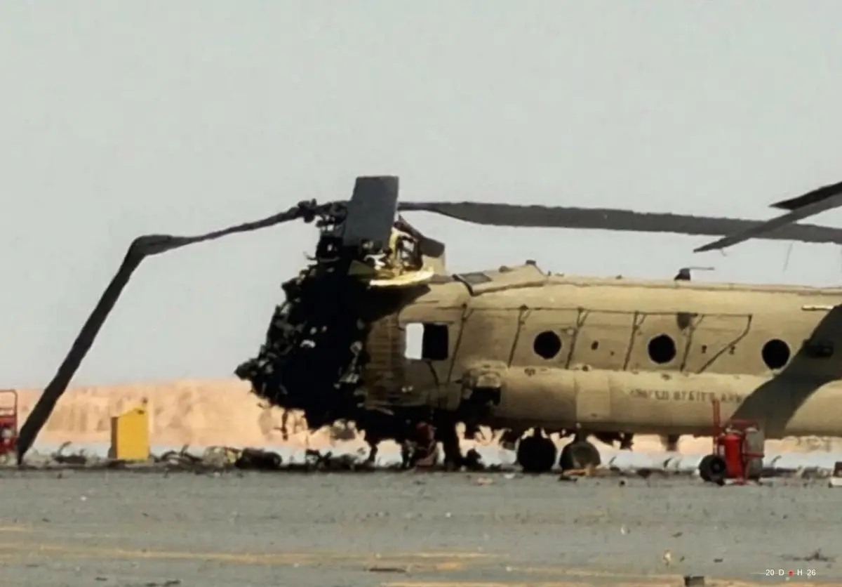 Iranian drone struck a U.S. Boeing CH-47 Chinook 0, Kuwait.webp