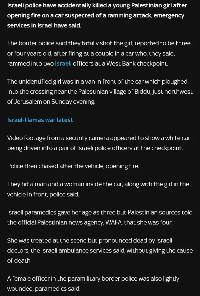 Israeli police accidentally kill young girl.webp