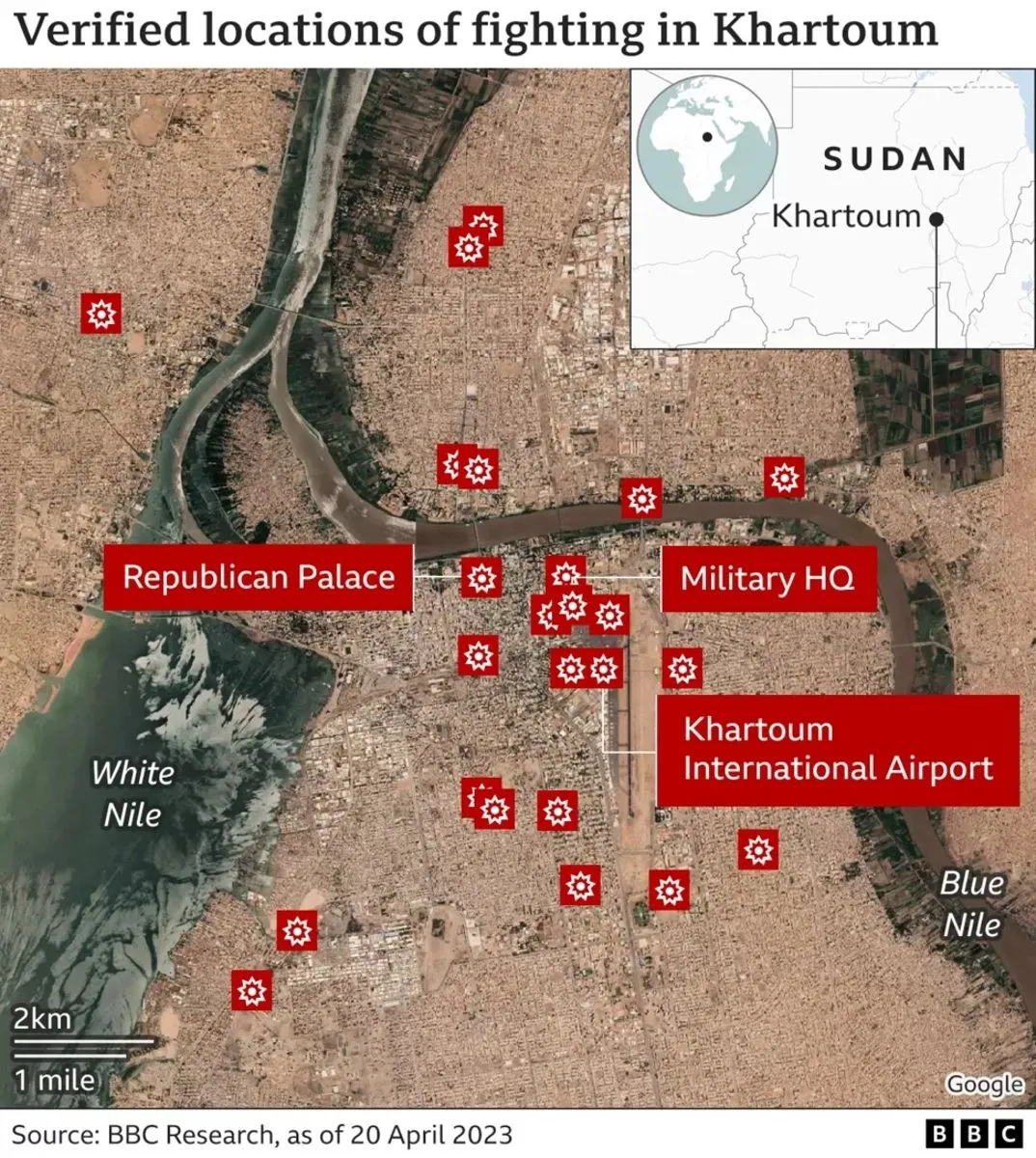 Sudan conflict map - Apr 2023.webp