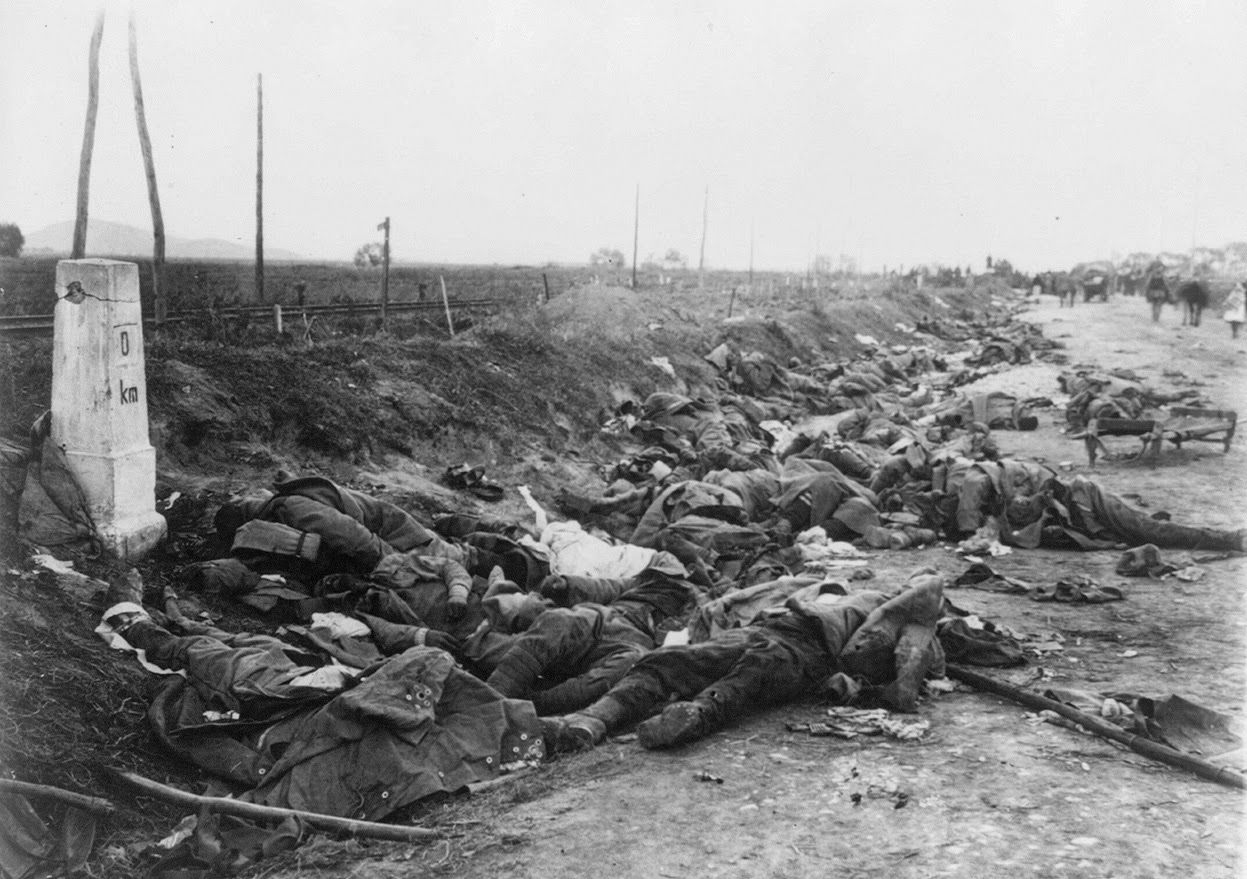 The Global Conflict of World War I (9) dead romanians near Kronstadt 1916.jpg