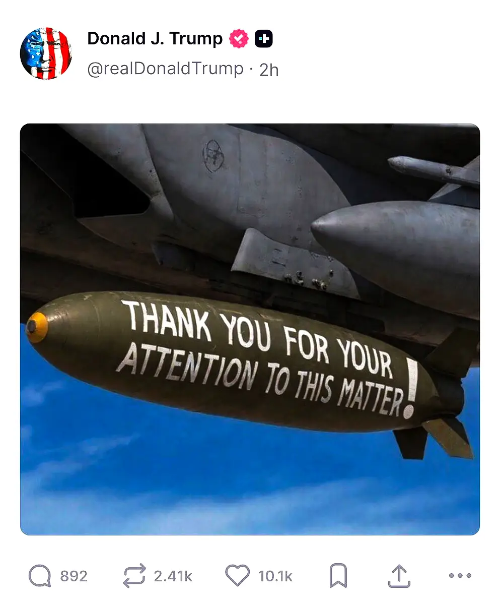 Trump bomb, thank you, abt may 24 2026.webp