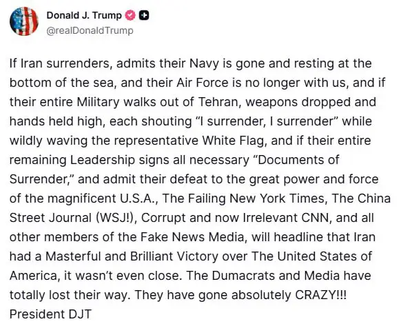 Trump, Iran walking out surerenering, rant about Dems and Bide, etc, May 19 2026.webp