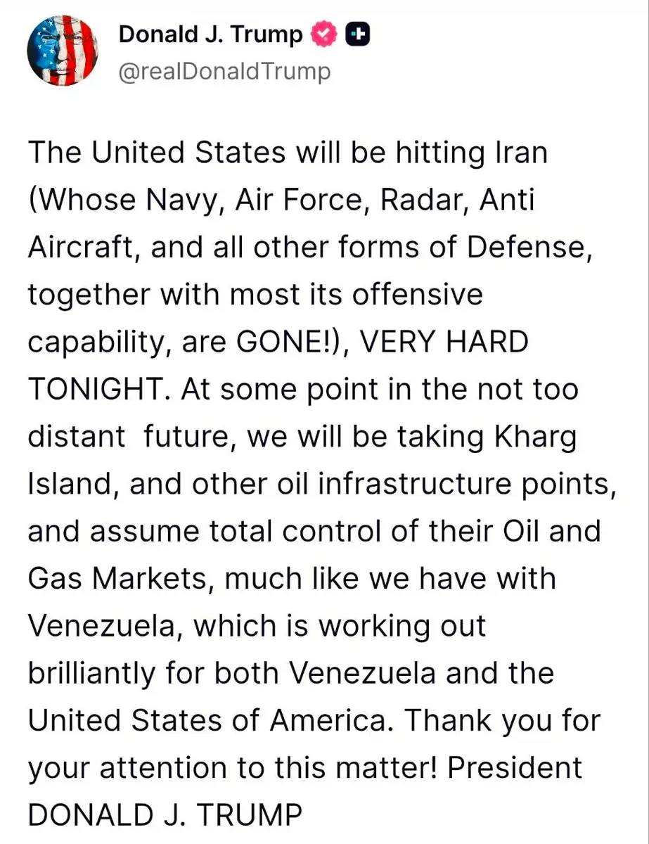 Trump, US will be hitting Iran tonight, June 11 2026.webp