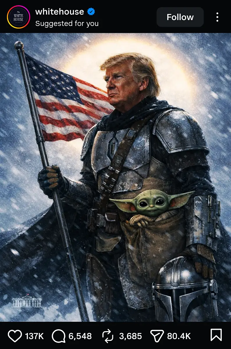 Trumpofett, posted May 4 2026.webp
