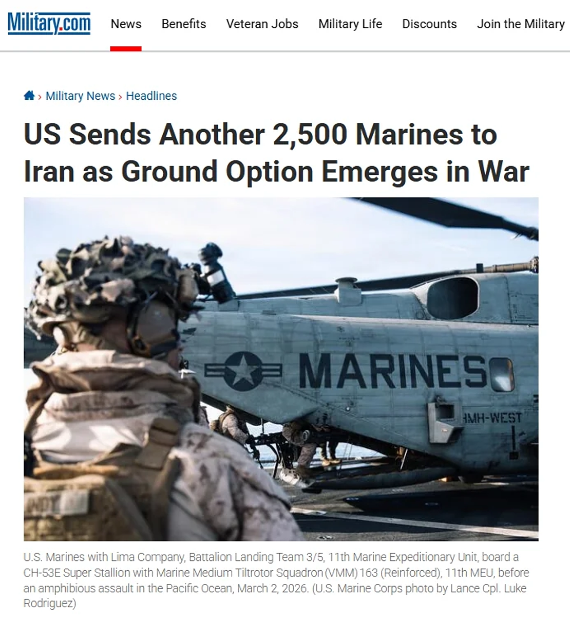 US sending another 2,500 Marines to Middle East, Mar 20 2026.webp
